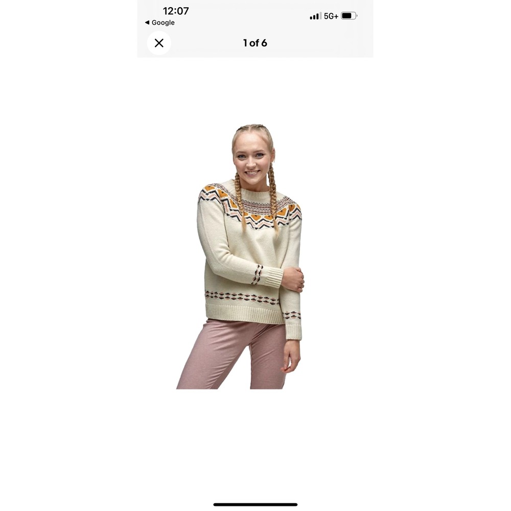 Kari Traa Sweater Women's M Sundve Knit Wool Blend Fair Isle Pullover Nordic